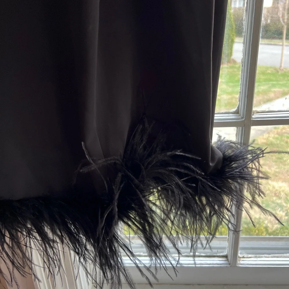 Amanda Uprichard Marianna Feather-trim Dress - Picture 5 of 6